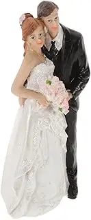 GARIOUANS European Bride and Groom Cake Topper Unique Resin Wedding Figurines for Cake Decoration Multi Function Wedding Decor and Celebration Events