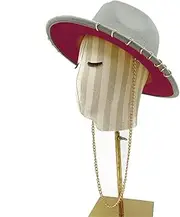 [Hcclijo] Men's Fedora Adult Punk Jazz Hat and Winter Women's Metal Chain Hat