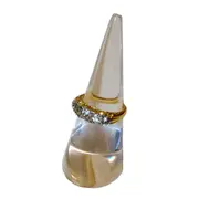 1/3/5/10 Solid Clear Transparent acrylic cone finger ring jewellery display stand holder showcase organiser