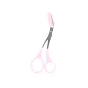 1Pcs Safe Eyebrow Trimmer Stainless Steel Eyebrow Scissors with Comb Hair Remova
