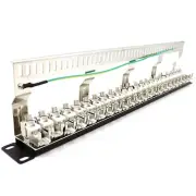 Cat7 Patch Panel 24Port CAT7/CAT6A Patch Panel Full Shielded Incl. 24X3069