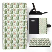 FLIP CASE FOR SAMSUNG GALAXY|WATERCOLOR AVACADO FRUIT PATTERN
