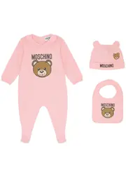 Moschino Kids Logo-print Cotton Babygrow set - Pink - 3/6M (3 Months) 3/6M (3 months)