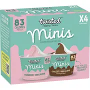 Twisted Minis Frozen Yoghurt Dessert Assorted 4 pack