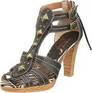 Jelly Beans 38-1827 Studded Gladiator, Black, L 2E