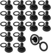 12MM Toggle Switch Rubber Cap Boot Cover, Rocker Switch Protection Caps for Electrical Switches, Black, Pack of 20
