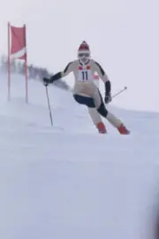 Monika Kaserer Womens giant slalom skiing event at Axamer Liz- 1976 Old Photo