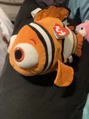 TY Sparkle Disney Finding Dory Medium 11" NEMO the clown Fish Beanie buddy MWMT