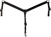 (Walnut) - Circle Y Floral Straight Breast Collar