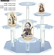 Acrylic Display Stand，Multilevel Acrylic Risers for Display，7-Tier Clear Action Figure Stand，Collection Organizer Holder for Figures, Collectibles, Toys and Dolls, Jewelry