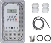TOOLSGO Outdoor Waterproof Digital Time Switch, 7 Days, 20/28 On/Off, Programmable Timer Box for Water Boiler, Pool Pumps, SPA Engines, Billboards (AC 220 V)