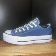 New NIB Converse Armor Blue All Star Chuck Taylor Platform Ox Lo Lift Sneakers