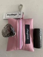 Dog Poo Bag Holder -Handmade - Pale Pink