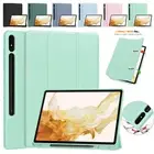 For Samsung Galaxy Tab S9 Ultra/S10 Plus/S9 Tri-Fold Leather Tablet Stand Case