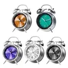Retro Loud Alarm Clock Battery Powered Bedside Clock Double Bells Night Lights