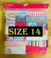 Wonder Nation Girls' Underwear Cotton Bikini Panties, 14 Pack Size 14