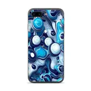 Apple iPhone 7 / 8 Plus Skins Decal Wrap Mixed Blue Bubbles Glass