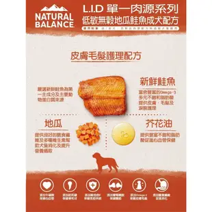 NB 狗飼料 地瓜鮭魚 小顆粒 12磅 Natural balance 低敏 無榖 WDJ