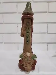 Rare Antique Aztec Clay Flute