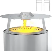 Outspark Heat Deflector for Solo Stove Yukon 27” Stainless Steel Heat Diffuser for Solo Stove Yukon 1.0 2.0 Accessories with Carrying Handle and 3 Support Leg for 27" Other Outdoor Indoor FirePits