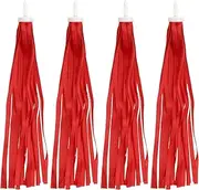 uxcell Bike Streamers, 2 Pair Colorful Scooter Handlebar Tassels Grips Ribbon Accessories Decorations for Bicycle Tricycle Handles, Red