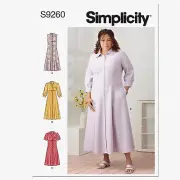 ChicStitch Women's Button-Front Dress Kit, Code 9260, Sizes 10-18, White