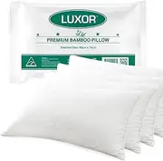 Australian Made Cooling Bamboo Blend Hotel Quality Pillow (4 Pack)