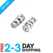 2pcs Coax Adapter BNC Male to UHF Female Pure Brass Connectors Antenna Use