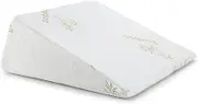LUXDREAM Wedge Pillow Memory Foam Cool Gel Bed Wedge Back Support Pillow Triangle Pillow with Hypoallergenic Removable Washable Bamboo Cover 63x61x30cm