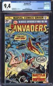 INVADERS #1 CGC 9.4 WHITE PAGES MARVEL COMICS 1975