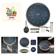 Steel Tongue Drum 14 Inch 15 Notes Steel Drum C Key Beginner/Professional Han...