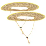 2 Pcs Sun Visor Work Sunshade for Hard Hats Straw Hardhat Helmet Construction