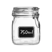 Lavagna Glass Storage Jars Chalkboard Label Food Pasta Jam Preserving 750ml