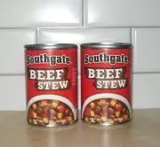 2 Pack South Gate Beef Stew 15 oz - Long Shelf Life, Exp 09/2025