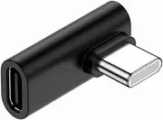 NFHK Low Profile 90 Degree Right & Left Angled USB 3.1 Type-C Male to Female Extension Adapter for Laptop & Tablet & Phone