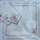 1975 Hallmark Columbia-Minerva 4 Pc. Festive Dinner Napkins Christmas Kit #6771