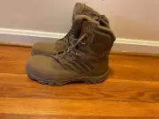 Bates combat boots, coyote, men's 14, with zipper and safety toe, new with box