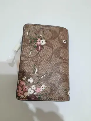 【真品】COACH 花卉中夾