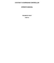 Harman Kardon CITATION-7 Amplifier Tuner Owners Manual
