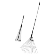 Kings County Tools Adjustable Garden & Leaf Rake | Collapsing Tines to Work T...