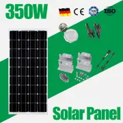 12V 350W Solar Panel Kit Mono Fixed Home Caravan Battery Charging Power Source