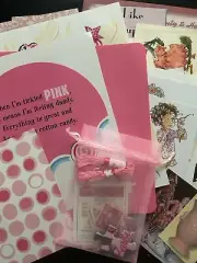 VINTAGE PINK nostalgia theme book pages cut outs, embellishments - junk journal