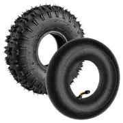 4.10-4 410-4 4.10/3.50-4 Inner Tube + Tire for Garden Rototiller Snow Blower Mowers Hand Truck Wheelbarrow Go Cart Kid black