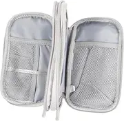 1Pc Electronics Organizer Pouch Travel Cable Storage Bag for Chargers Memory Cards Accessories for Home Office Business Trips Camping