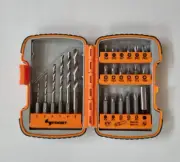 New. Frost 24 Piece Screwdriver Bit & Drill Set, Compact Case