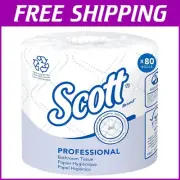 Bulk 2-Ply Toilet Paper Rolls - 80 Ultra Absorbent Sheets, Septic Safe, White