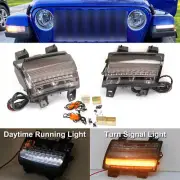 LED Daytime Running Lights Turn Signal Corner Lamps for Jeep Wrangler JL 2018-20