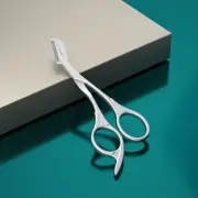 BrowMaster Stainless Steel Trimmer Brow Master Eyebrow Scissors with Comb AT