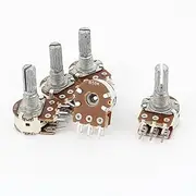 Aexit 5 (Potentiometer) Pcs B50K Type B 50K Ohm 6 Terminal Dual Linear Rotary (20ry825qf178) Taper Potentiometer
