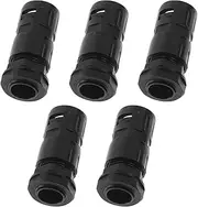 X AUTOHAUX M20x1.5 Cable Glands 18.5mm / 0.73" Dual-Function Bellows Joint Straight-Tube PA66 Nylon Black 5 Pcs